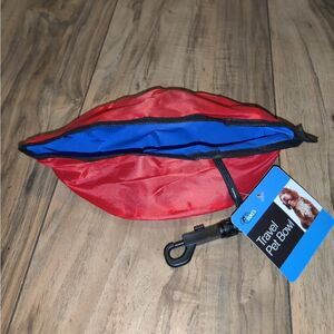 Duke's Portable Foldable Dog Water/Food Bowl Pet Travel Dish Collapsible Fabric.